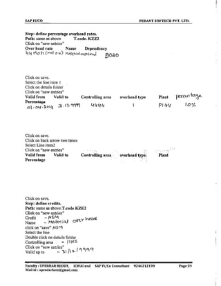 SAP CO  by upendar reddy,icwai