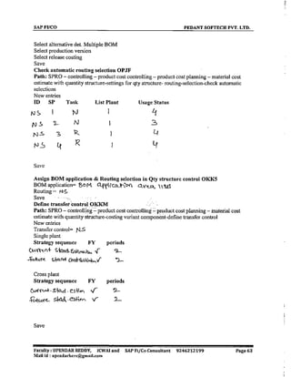 SAP CO  by upendar reddy,icwai