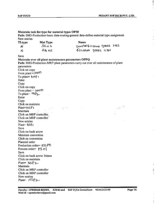 SAP CO  by upendar reddy,icwai