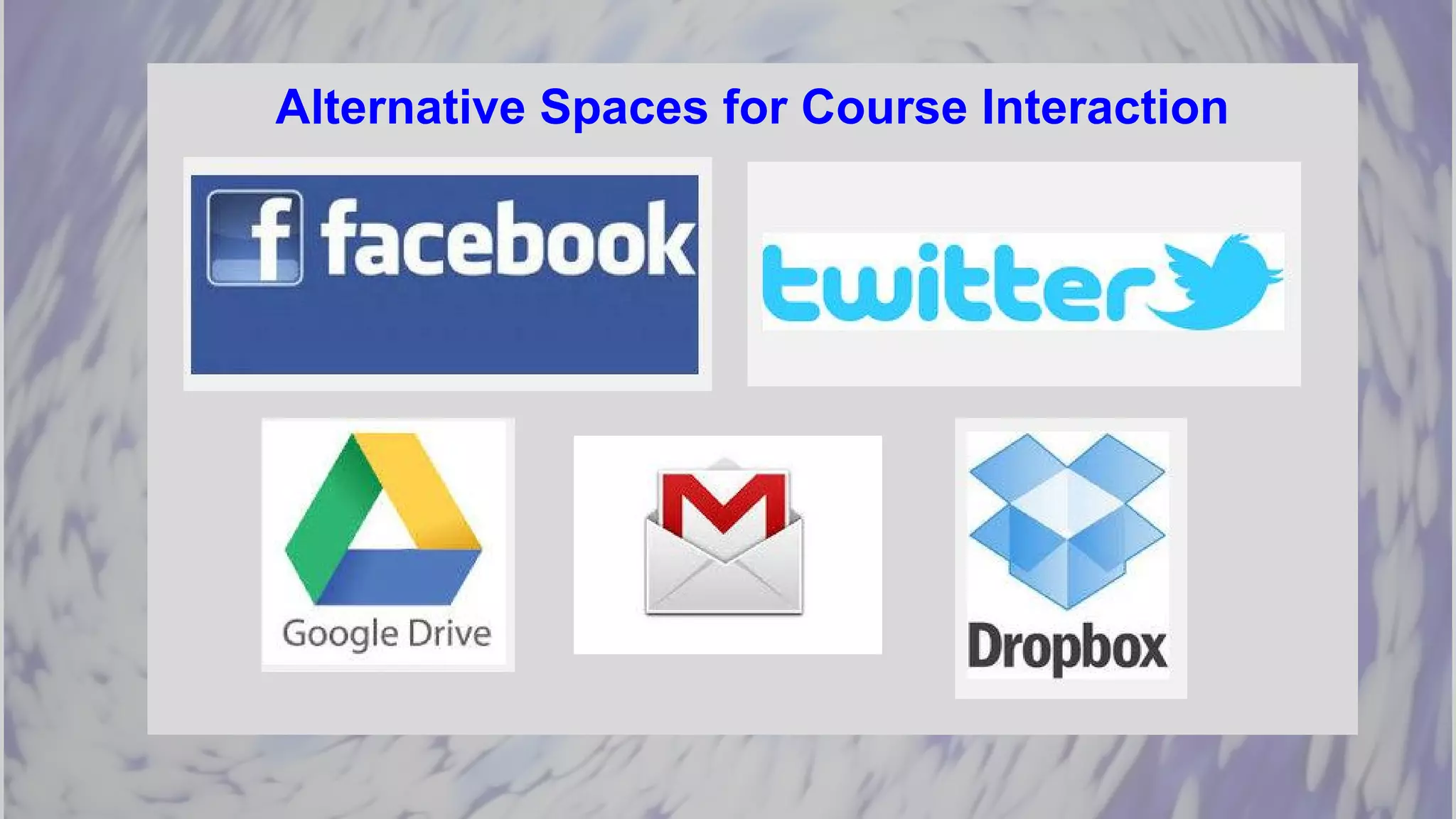 Alternative Spaces for Course Interaction
 