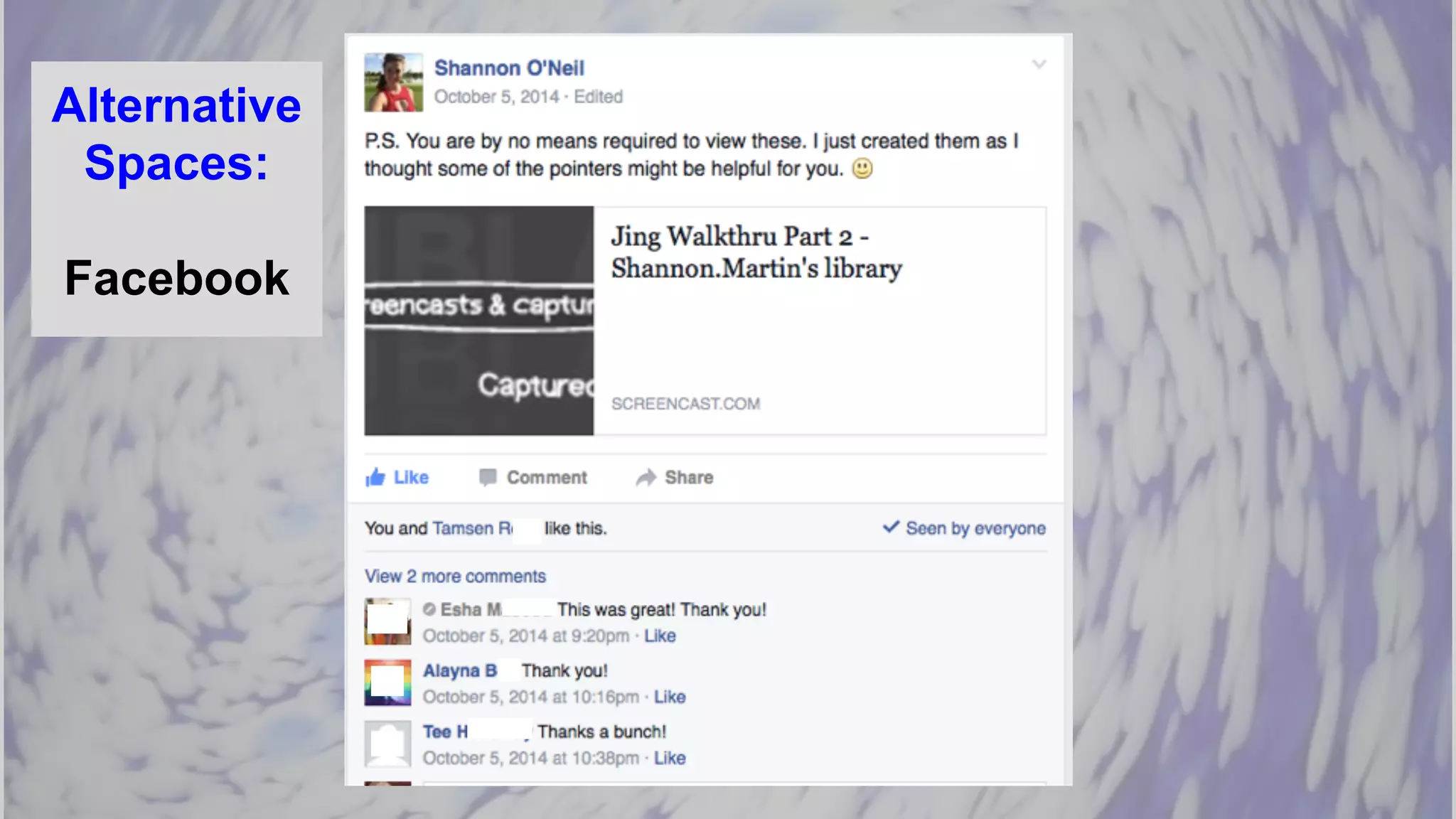 Alternative
Spaces:
Facebook
 