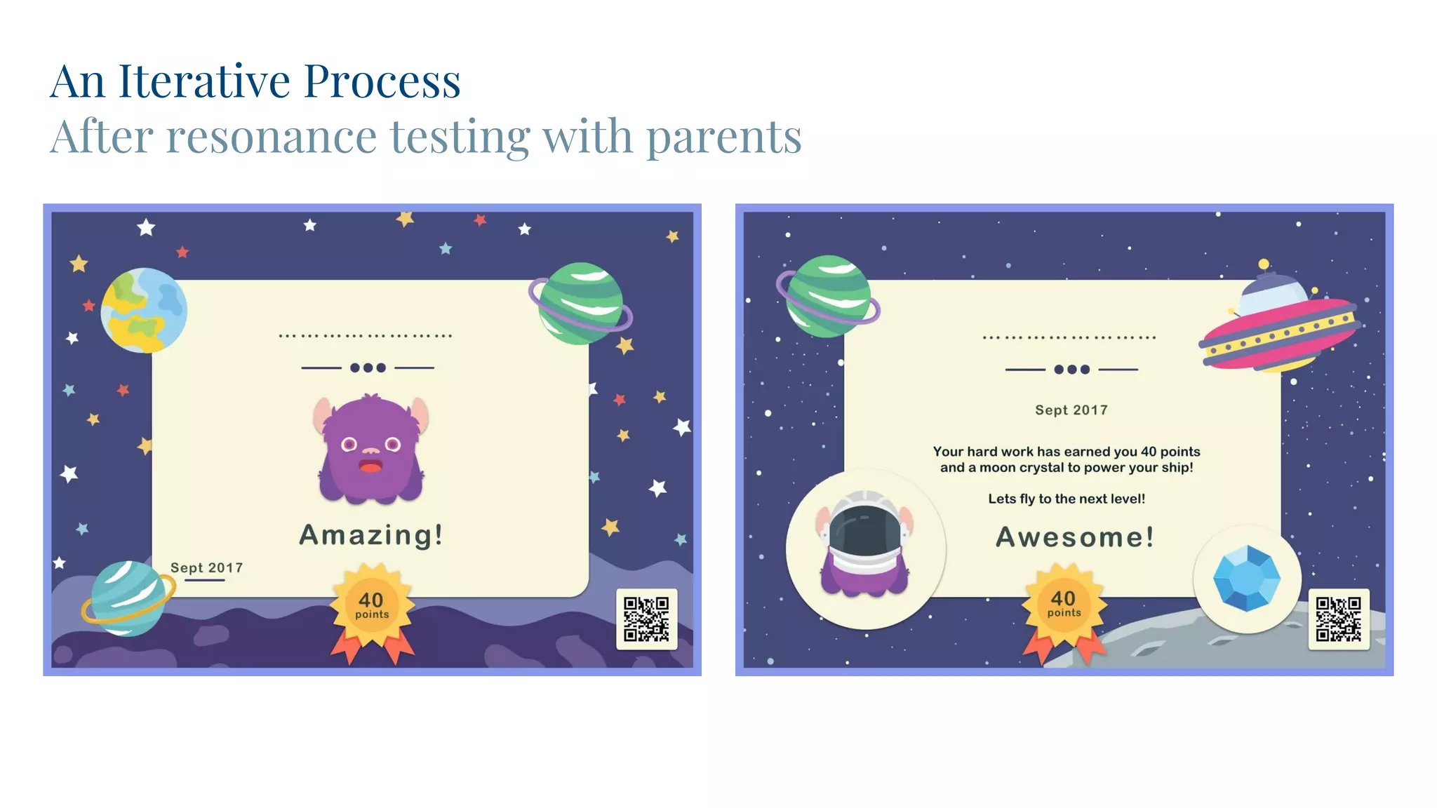 An Iterative Process
After resonance testing with parents
 