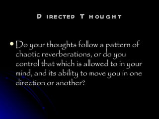 Directed Thought ,[object Object]