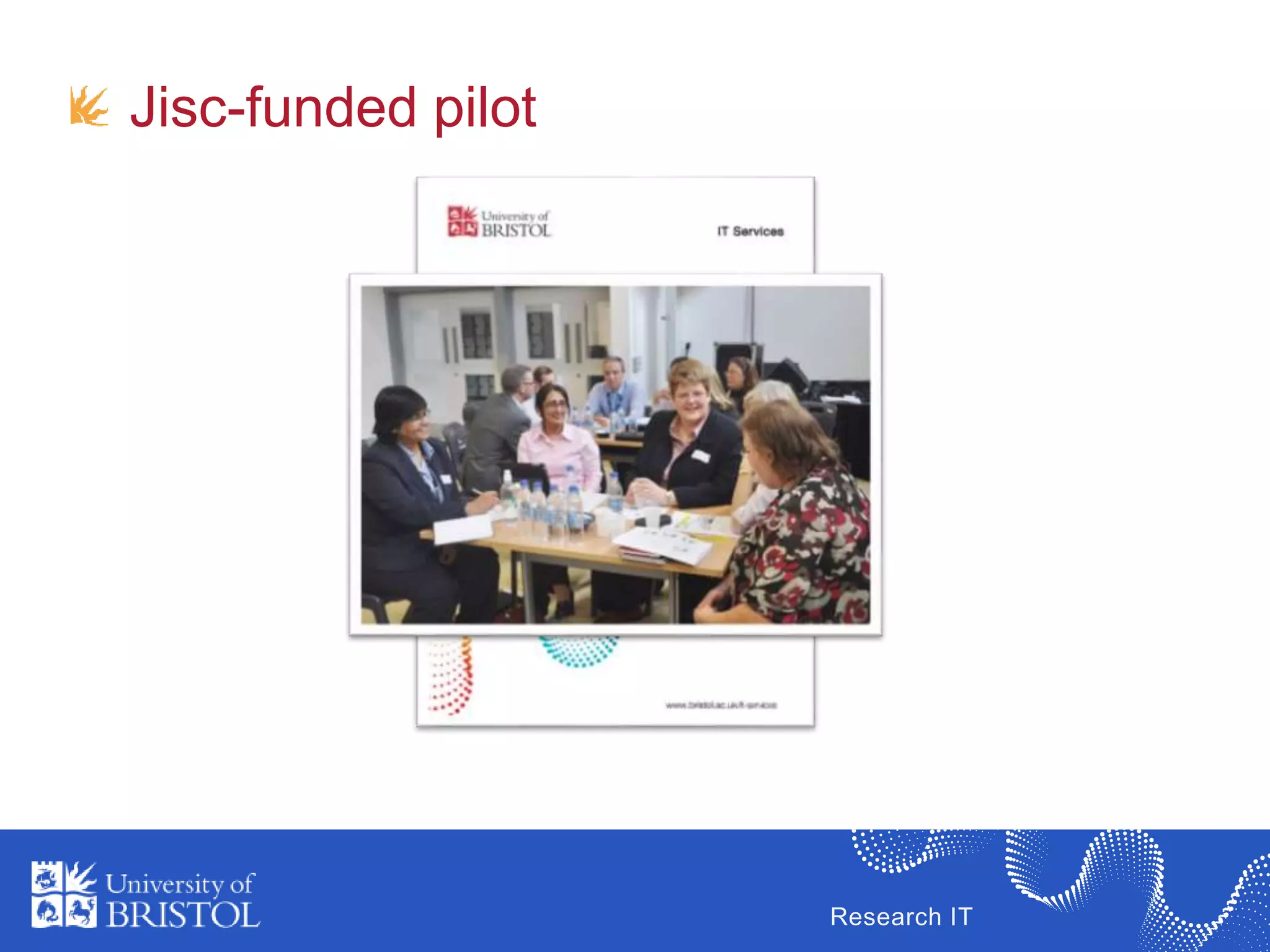 Research IT
Jisc-funded pilot
 