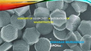 CONCEPT OF CO-ERCIVITY & SATURATION OF
MAGNETISATION
BY
ESWARAN MURUGESAN
17PCH003
1
 
