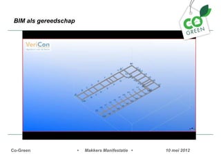 BIM als gereedschap




Co-Green               ?   Makkers Manifestatie ?   10 mei 2012
 