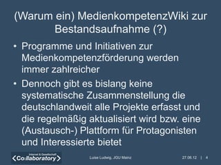 Co llab medienkompetenzförderung in deutschland - eine bestandsaufnahme-rp12_luise