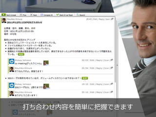 ⼣夕⽅方、空き時間にCliﬀが内容をチェック            29

©2012 co-meeting Inc. All rights reserved.	
 