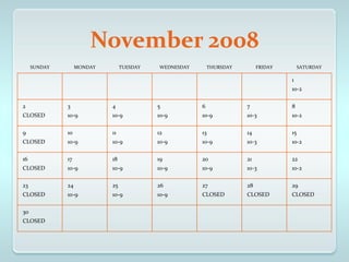 Co Op City 2008 2009 Calendar | PPT