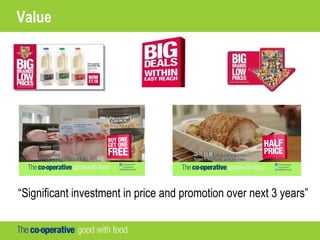 Value
“Significant investment in price and promotion over next 3 years”
 