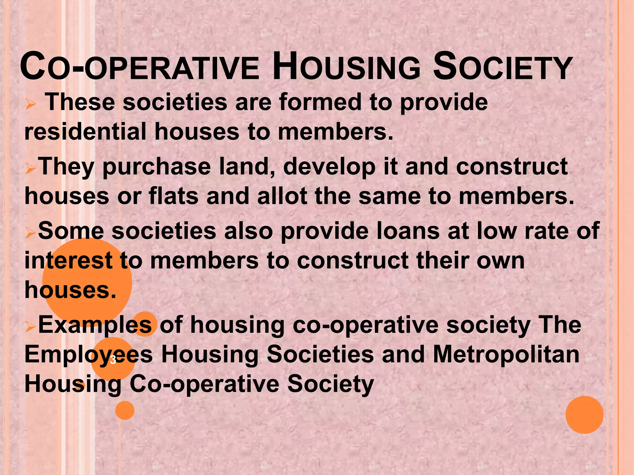Co operative housing society