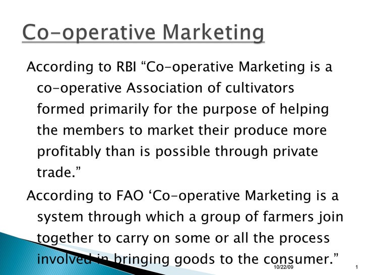 Co Operative Marketing