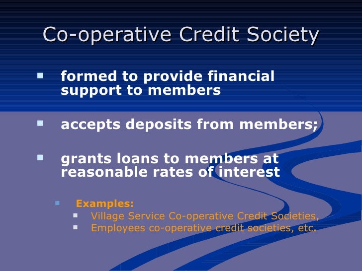 Cooperative Societies