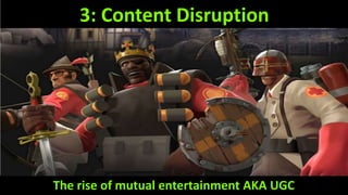 3: Content Disruption
The rise of mutual entertainment AKA UGC
 