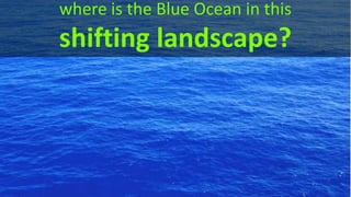 where is the Blue Ocean in this
shifting landscape?
 