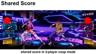 Shared Score
shared score in 2-player coop mode
 