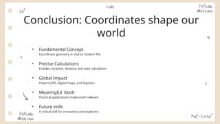 Co-ordinate Geometry Applications.pptx maths | PPTX