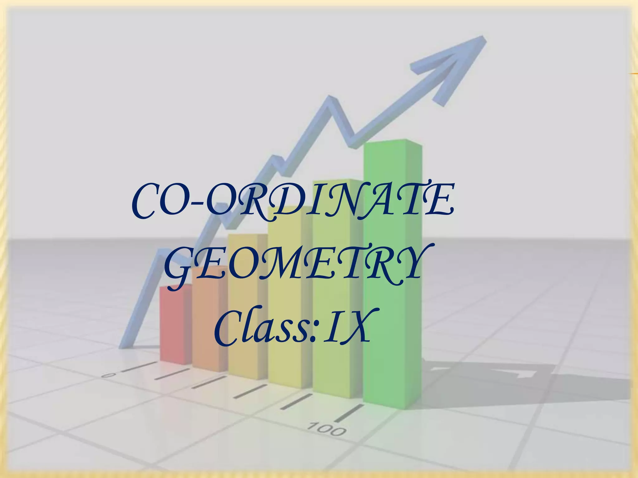 CO-ORDINATE
GEOMETRY
Class:IX