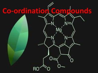 1
Co-ordination Compounds
 
