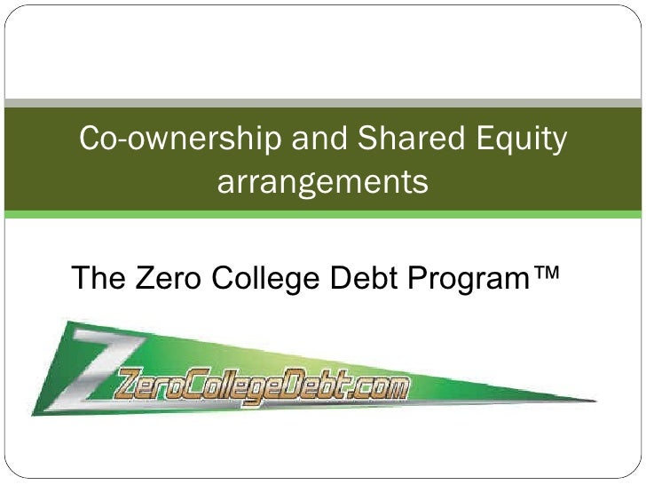 Co Ownership And Shared Equity Arrangements