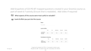 Co po mapping of moodle course | PPT