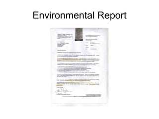 Environmental Report
 