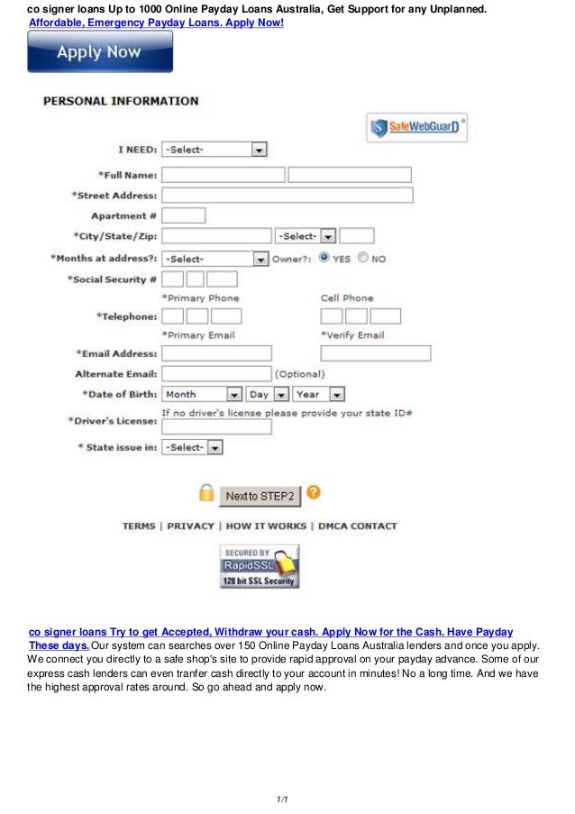 Online Payday Loans With Cosigner