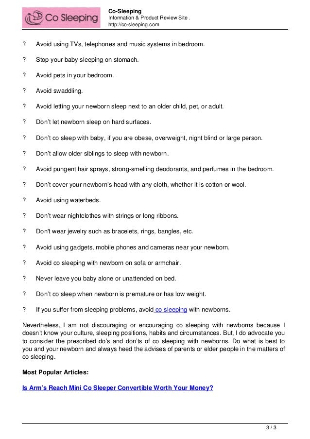 Co sleepingwithnewborn