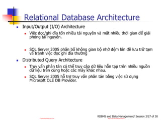 Comprehensive Overview of SQL Server 2005 Features and Architecture | PDF