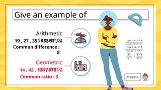 geometric vs arithmetic sequence mathematic 10 | PPTX
