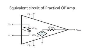 Equivalent circuit of Practical OP.Amp
 