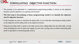 Describe develop and understanding of linear programming problem | PPTX