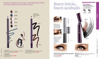 Alcanza tu belleza con un trazo. Cada delineador ofrece
               una forma diferente de resaltar tus ojos.                                                                         Buen inicio,                                                               De Regalo
                                                                                                                                                                                                            Delineador Crayon Kohl



                                                                                                                                 buen acabado
                                                                                                                                                                                                            (1.14 g; elige tono) por la compra
                                                                                                                                                                                                            de la máscara Máximma.
                                                                                                                                                                                                            Valorizado en $ 27.000


                                                    Capuccino
                                                    Cód. 01269                                                                                                                                                Brun              Noir
                                                                                                                                                                                                            Cód. 95010       Cód. 95009
                                                                                                     Su punta deja




                                                                                                                                                                                                                                                 COLOR
                                                    Bleu Marine
                                                                                                     delinear la parte
                                                    Cód. 01227                                       superior e inferior
                                                                                                     del ojo.

                                                      Blanc
                                                    Cód. 01253                                                                                                                                                    Brun
                                                                                                                                                                        Día                                     Cód. 03155



                                                     Platinage
                                                    Cód. 01199
                                                                                                                     Noir
                                                                                                                  Cód. 01760     Día
                                                                                                                                 Aplícalo como un
                                                     Négrillon                                                                   Primer utilizando el
                                                    Cód. 01197                                                                   cepillo (el acabado
                                                                                                                                 es incoloro). Luego
                                                                                                                                 aplica tu máscara.




                                                                                                                                 Noche
                                                                                                                                 Luego de demaquillarte,
                                                                                                                                 aplícalo con el pincel                                                               Noir
                                                                                                                                                                                                                   Cód. 03154
                                                                                                                                 en la base de tus




                                                                                                                                                                                                                                                 Promoción Base Máximo Confort, P 41
                                       Prairie                                                                                   pestañas como                       Noche
                                     Cód. 01252                                                                                  un delineador.
                                                                                                                                 Su acabado es
                                                                                                                                 incoloro.
                                                                                                                      Brun
                                                                                                                    Cód. 01761




                        A                                            B                               C
www.lbel.com




               Trazo suave                                               Trazo intenso
               A. Défini XP Delineador para Ojos Suave y Duradero.       C. Crayon Kohl XP Delineador Kohl para Ojos.
               1.2 g e .042 oz. $ 27.000 $ 19.900                        1.14 g e .040 oz. $ 27.000 $ 19.900                     Tratamiento día/noche                           Largo extremo
               200 unidades disponibles.                                 100 unidades disponibles.
                                                                                                                                 Tratamiento Especializado para Pestañas AM/PM   Máximma Máscara que protege y da una apariencia
               B. Sacapuntas.                                                                                                    7.5 g e .26 oz. Cód. 11178                      más larga a las pestañas. 7 g e .24 oz.
 48            Cód. 24233 $ 19.000 $              12.900                                                                         $ 35.000 $ 25.900                               $ 29.000                                                           49
               40 unidades disponibles.                                                                                          200 unidades disponibles.                       70 unidades disponibles.
 
