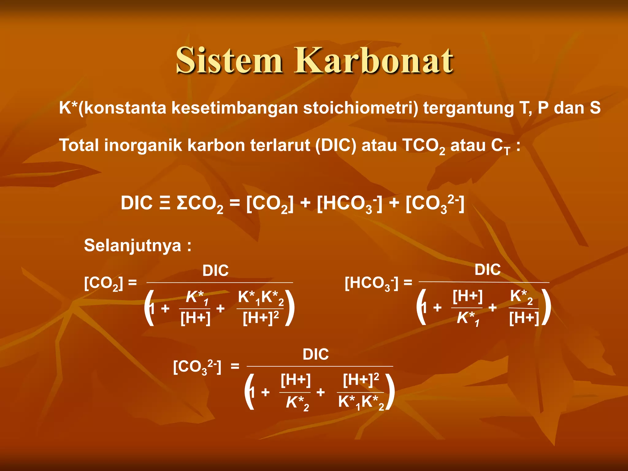 Hco3 Tco2 Co2 di air laut | PPT