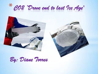 * CO2 ‘Drove end to last Ice Age'




By: Diane Torres
 