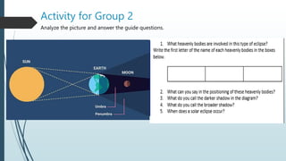 Activity for Group 2
Analyze the picture and answer the guide questions.
 