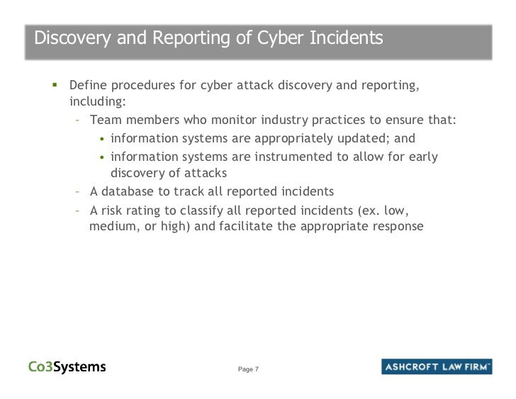 craft your cyber incident response plan before its too late define incident report