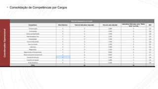  Consolidação de Competências por Cargos
 