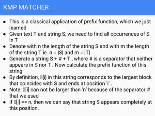 String Matching (Naive,Rabin-Karp,KMP) | PPTX