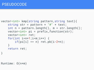 String Matching (Naive,Rabin-Karp,KMP) | PPTX