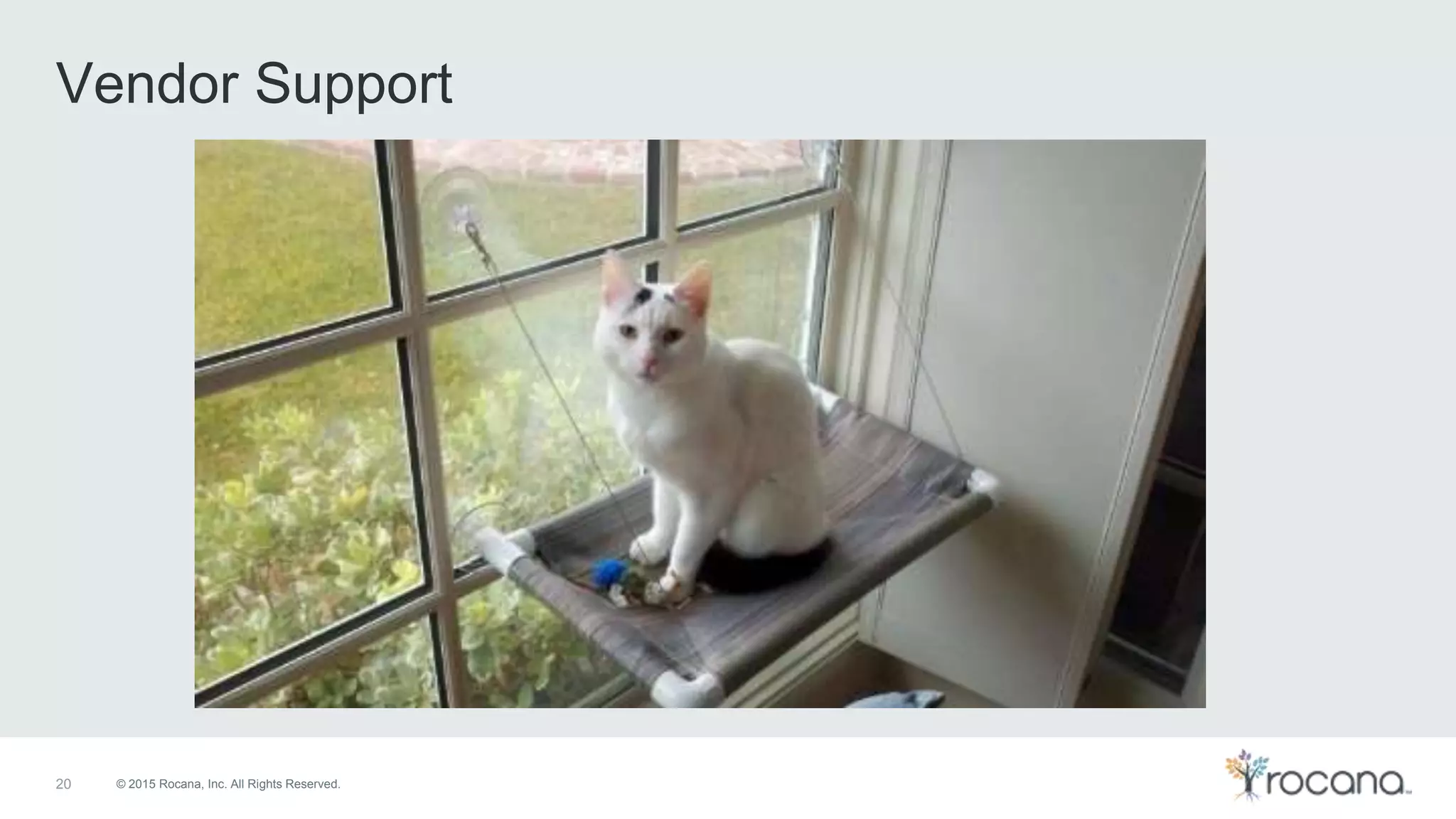 © 2015 Rocana, Inc. All Rights Reserved. Vendor Support 20 