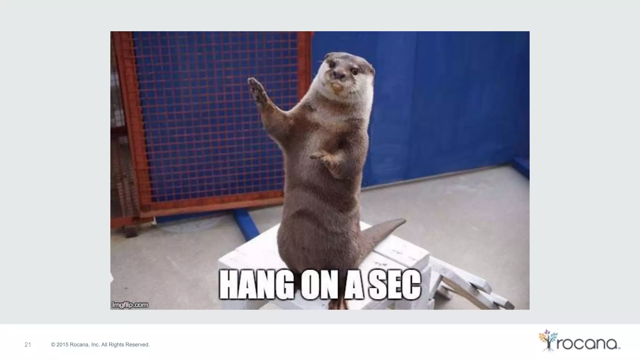 © 2015 Rocana, Inc. All Rights Reserved.21 