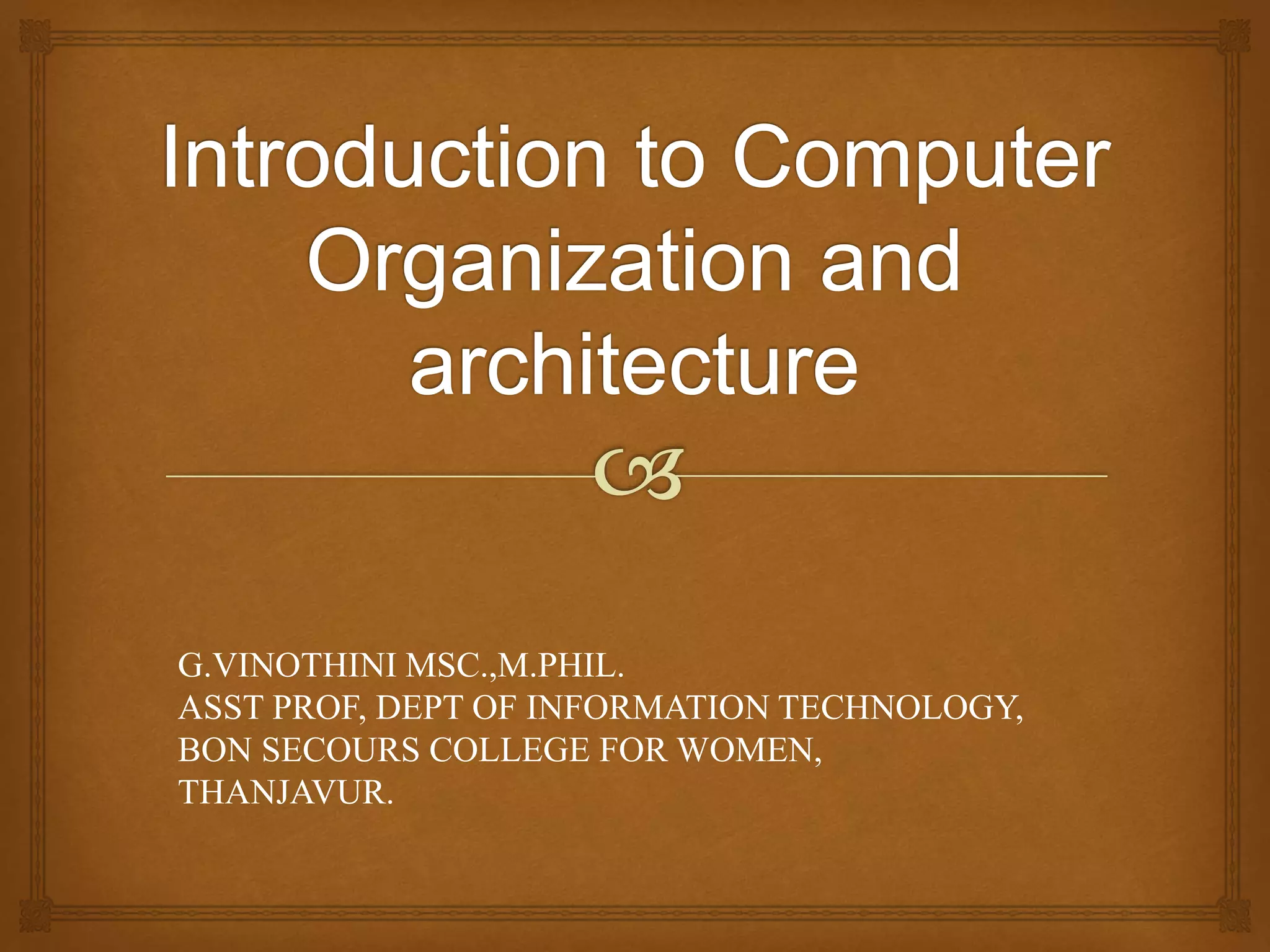 computer organization and architecture | PPTX | Computing | Technology ...