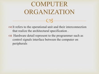 computer organization and architecture | PPTX | Computing | Technology ...