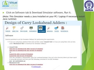  Click on Software tab & Download Simulator software, Run it.
(Note: This Simulator needs a Java installed on your PC / Laptop if necessary install
Java runtime)
Continued…
 