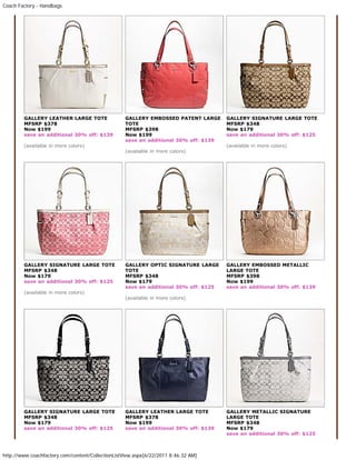 Coach bags 2011 collection Clearance