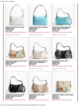 Coach Factory Outlet Bags Summer June 2011 Big Sale Price List for Re  Sellers