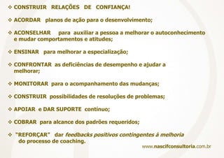 Determinar quais são as performances deficientes a serem trabalhadas por treinamentos formais e outras ferramentas