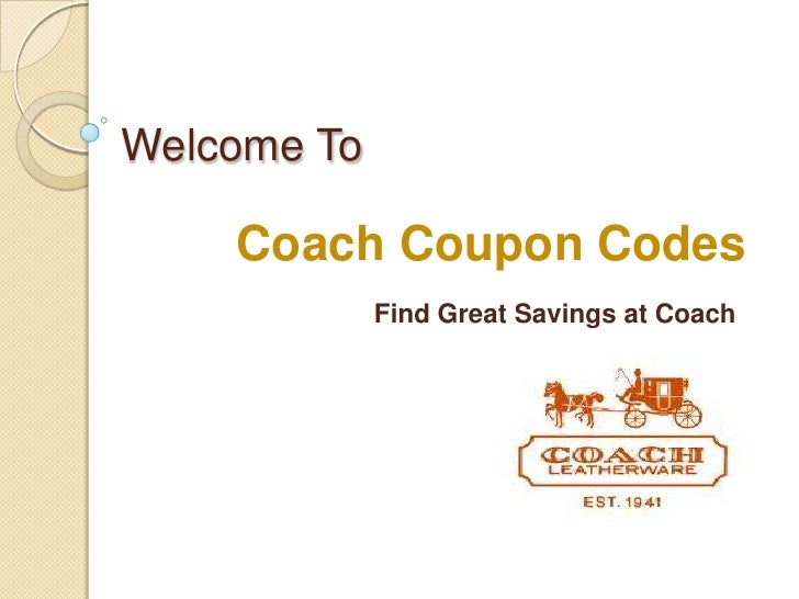 Coach Coupon Codes