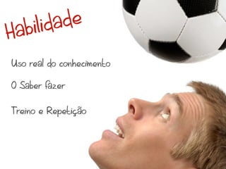 ab ilid ade
H
Uso real do conhecimento

O Saber fazer


Treino e Repetição
 
